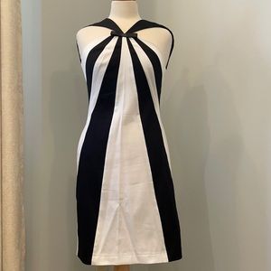 Black and white cocktail dress